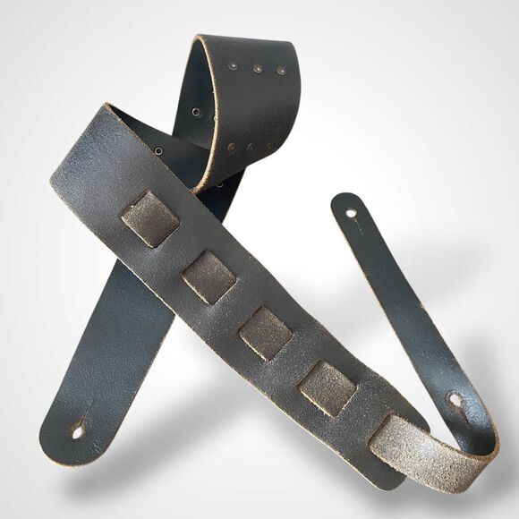 Planet Waves Classic Genuine Leather Guitar Strap Brown 2.5" Wide - Picture 7 of 7